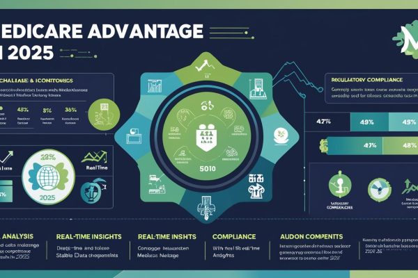 Breaking Down Medicare Advantage 2025_ Data-Driven Decisions, Real-Time Insights & Compliance Pressure_create the image according to this title. do not create the spelling mistake