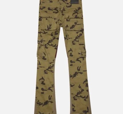 Valabasas-Commander-Green-Brown-Stacked-Jean-1-430x506