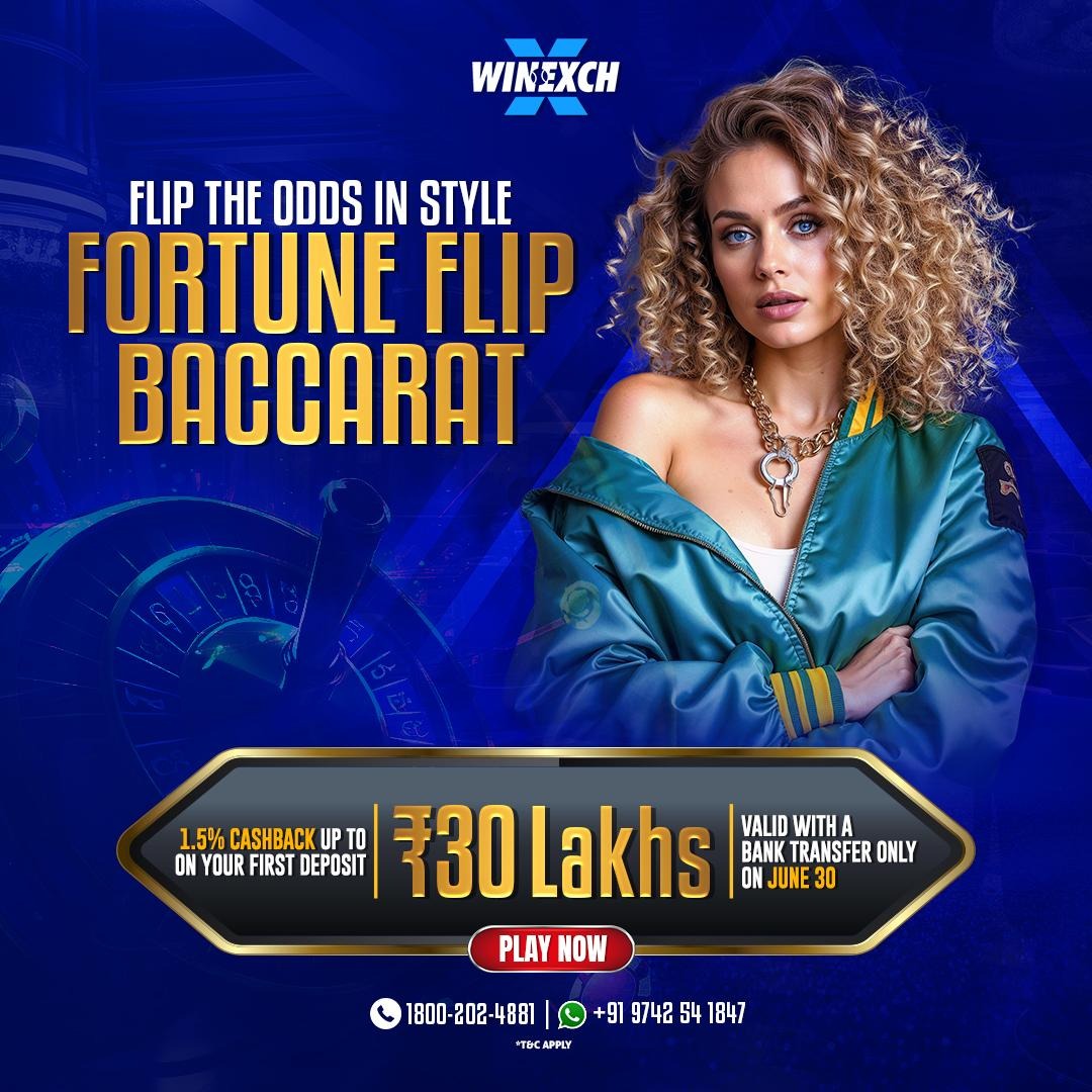 Winexch, Winexchange, Play Online Games, Fortune Flip Baccarat on Winexch offers a ₹30 Lakh prize in a one-day event featuring mobile gaming, real-time rewards, secure transactions, and exciting digital entertainment on a leading online gaming platform.