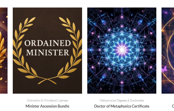 spiritual ordination certificate