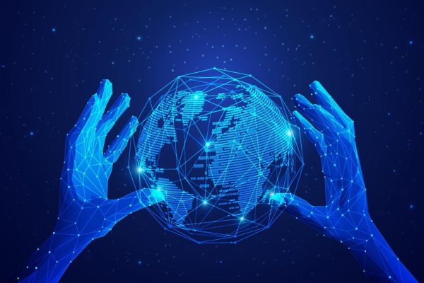 wireframe-hand-holding-world-vector
